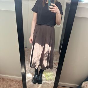 Vintage Brown Midi / Maxi Skirt